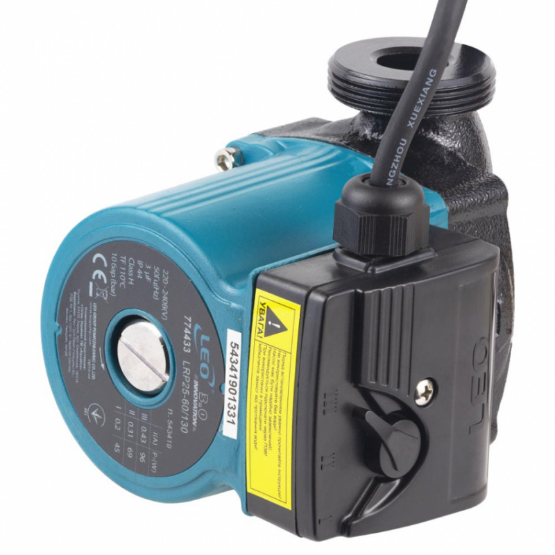 Насос циркуляційний 96Вт Hmax 6м Qmax 58л/хв Ø1½" 130мм гайки Ø1" LEO 3.0 (774433)-774433
