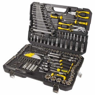 Набір насадок торцевих і біти, ключів, інструментів ¼&quot; ⅜″ ½″ 233шт CrV SIGMA (6003871)-[articul]