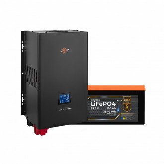 Комплект резервного живлення LogicPower ДБЖ 3500W + літієва (LiFePO4) батарея 3840 Wh