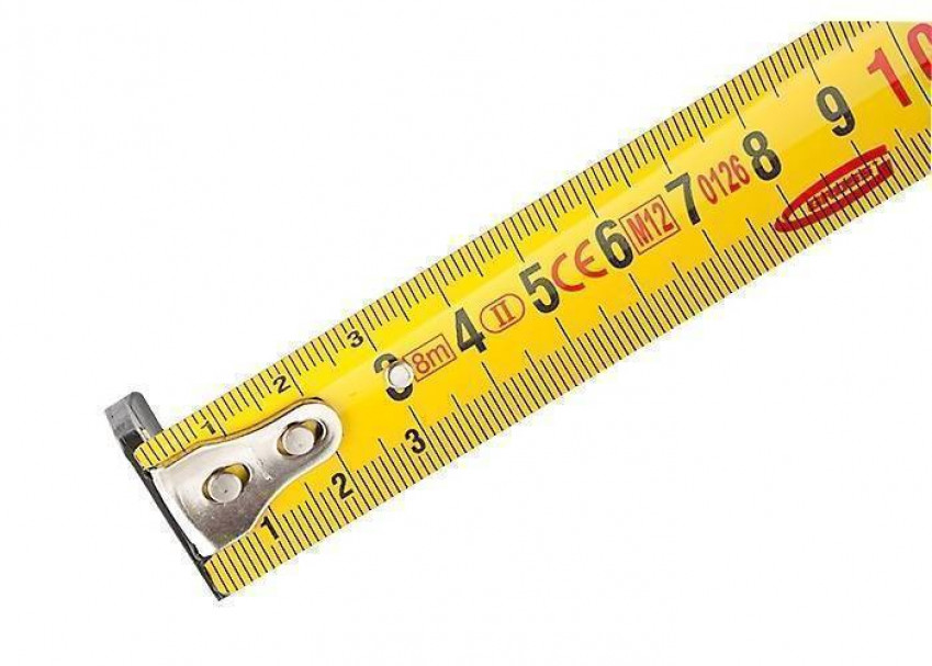 Рулетка "Ergonomisch", 8 м x 25 мм, магнітний прогумований зачіп // GROSS-31104
