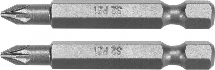 Насадка викрутка YATO: "Pozidriv" PZ1 x 50 мм, HEX 1/4", AISI S2, 2 шт-YT-77883
