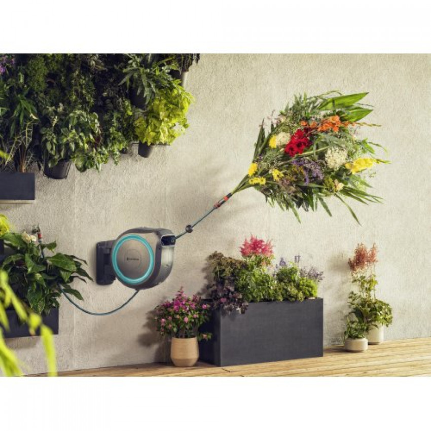 Котушка настінна Gardena RollUp L бірюзова + набір для поливу 30 м-18625-20.000.00