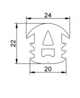 Ущільнювач для сонячних панелей (24*22*20 мм), EPDM