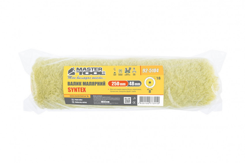 MasterTool Валик Синтекс 48/250/18 мм 8 мм, Арт.: 92-5104-92-5104