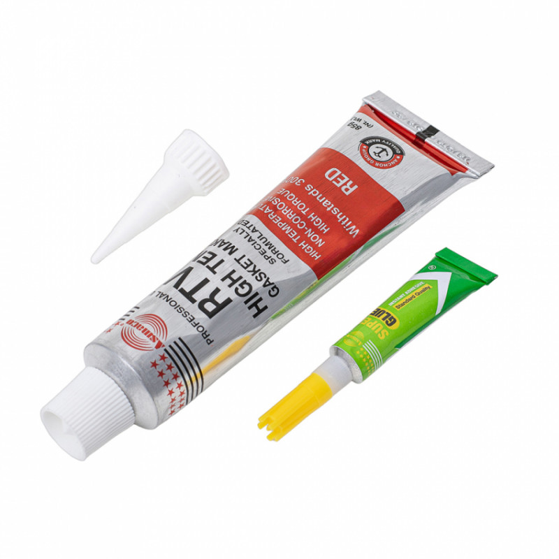 Герметик силіконовий RTV формувач прокладок високотемпературний +300°С червоний 85г ОАЕ ASMACO (6371221)-6371221