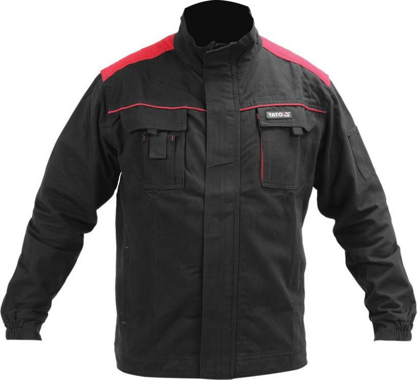 Куртка робоча COMFY YATO розмір L/XL, чорно-червона, 7 кишень, 100% бавовна-YT-79233