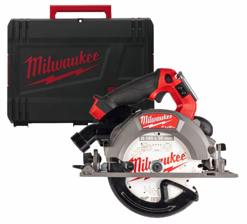 Пила дискова ручна акумуляторна безщіткова MILWAUKEE, M18 FCSDC165-0C, діаметр 165мм (каркас, кейс)-4933499996