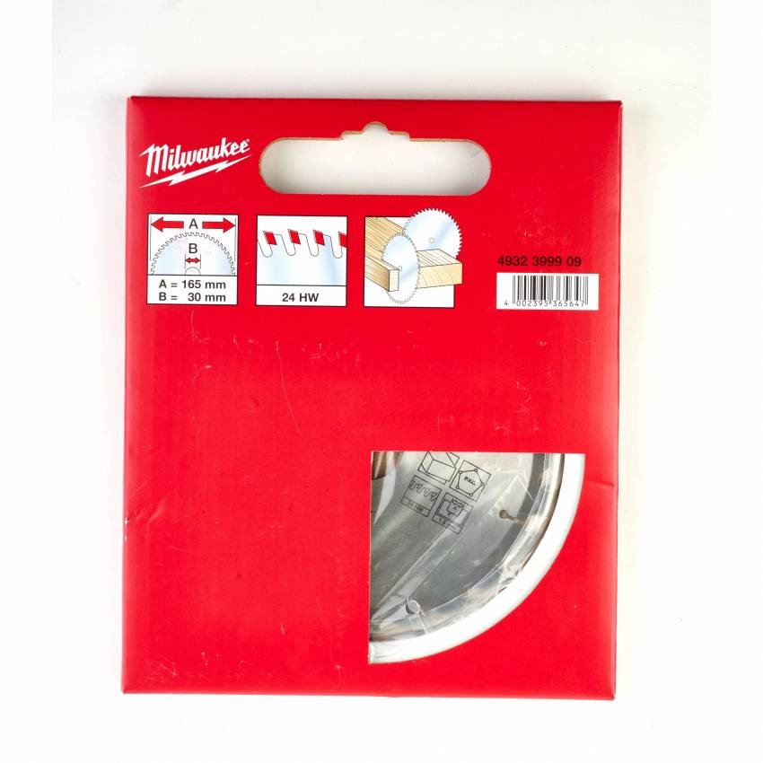Диск пиляльний MILWAUKEE, Ø165х20х1,8мм, 24 зуб. 1-4932399909