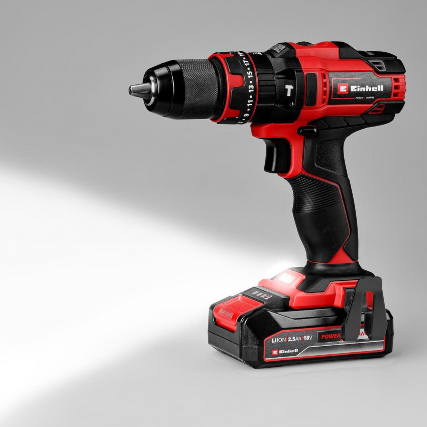 Шуруповерт акумуляторний ударний Einhell TE-CD 18/44 Li-i 1x2.5Ah (4514287)-