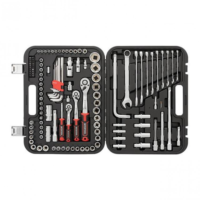 Набір інструментів 1/2 "& 3/8" & 1/4 ", 126ед., Cr-V STORM INTERTOOL ET-8126-ET-8126