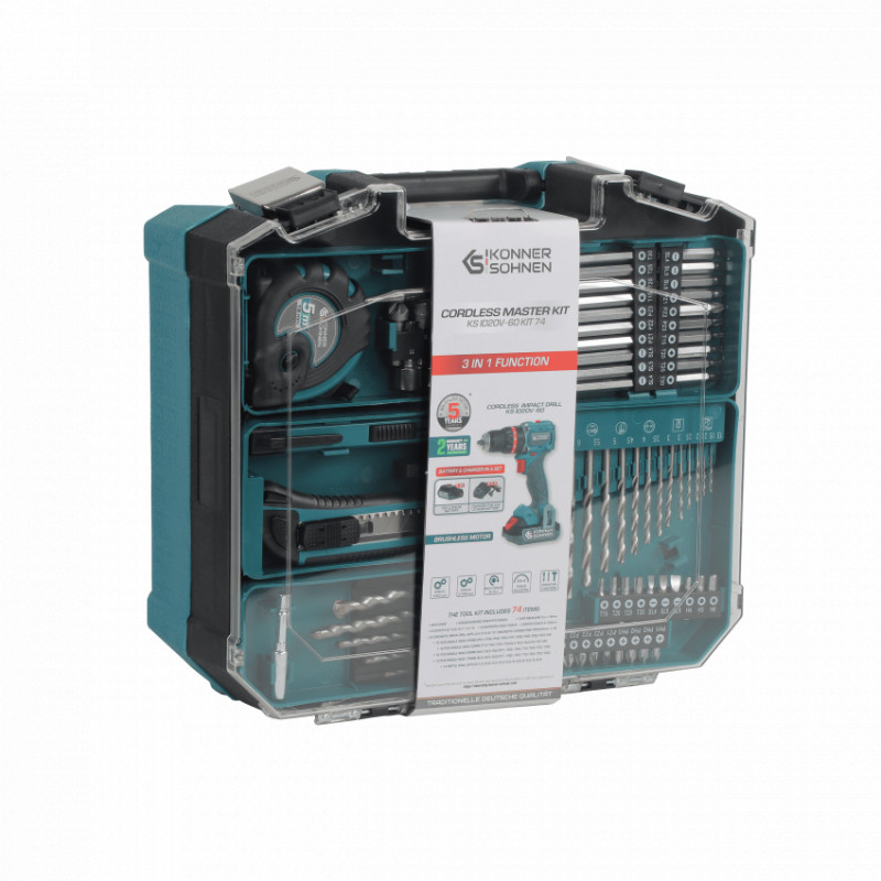 Комплект акумуляторного електроінструменту KS ID20V-60 KIT 74-KS ID20V-60 KIT 74
