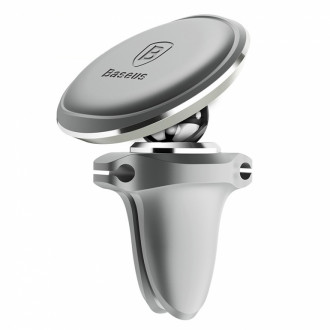 Автоутримувач Baseus Magnetic Air Vent Car Mount Holder Silver (SUGX-A0S)-[articul]