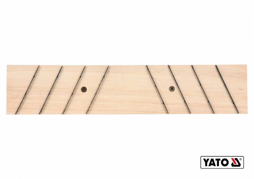 Терка для зняття штукатурки дерев'яна з дрібними зубцями YATO 405 х 84 мм пластикова ручка-YT-52473