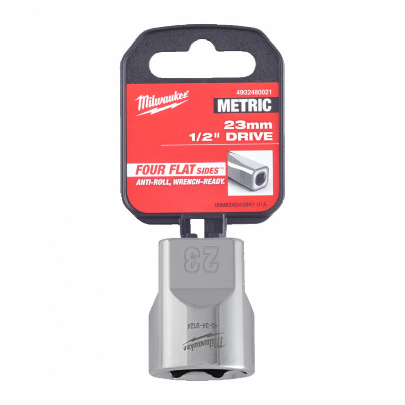 Головка торцева хромована ½” 6гр. MILWAUKEE, 23мм-4932480021