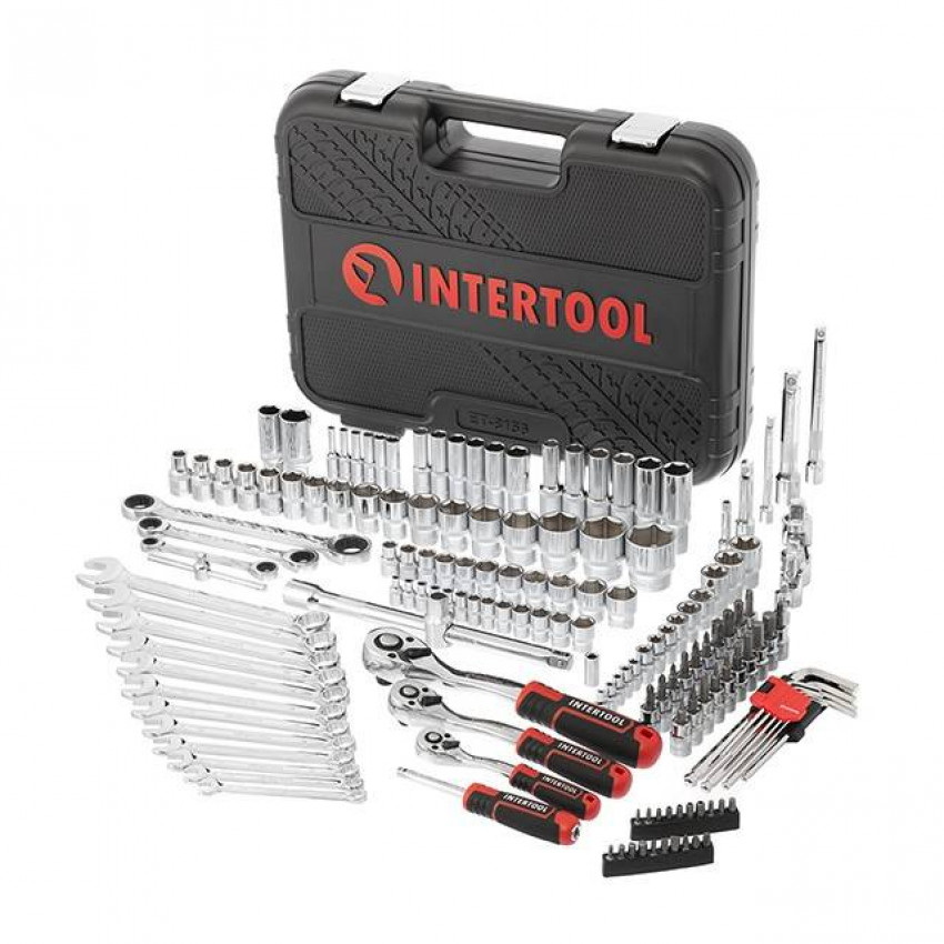 Набір інструментів 1/2 "& 3/8" & 1/4 ", 156ед., Cr-V STORM INTERTOOL ET-8156-ET-8156
