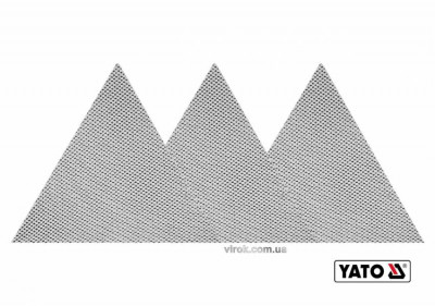 Сітка абразивна тверда трикутна на липучці до шліфмашини YATO G220 280 мм 3 шт-[articul]