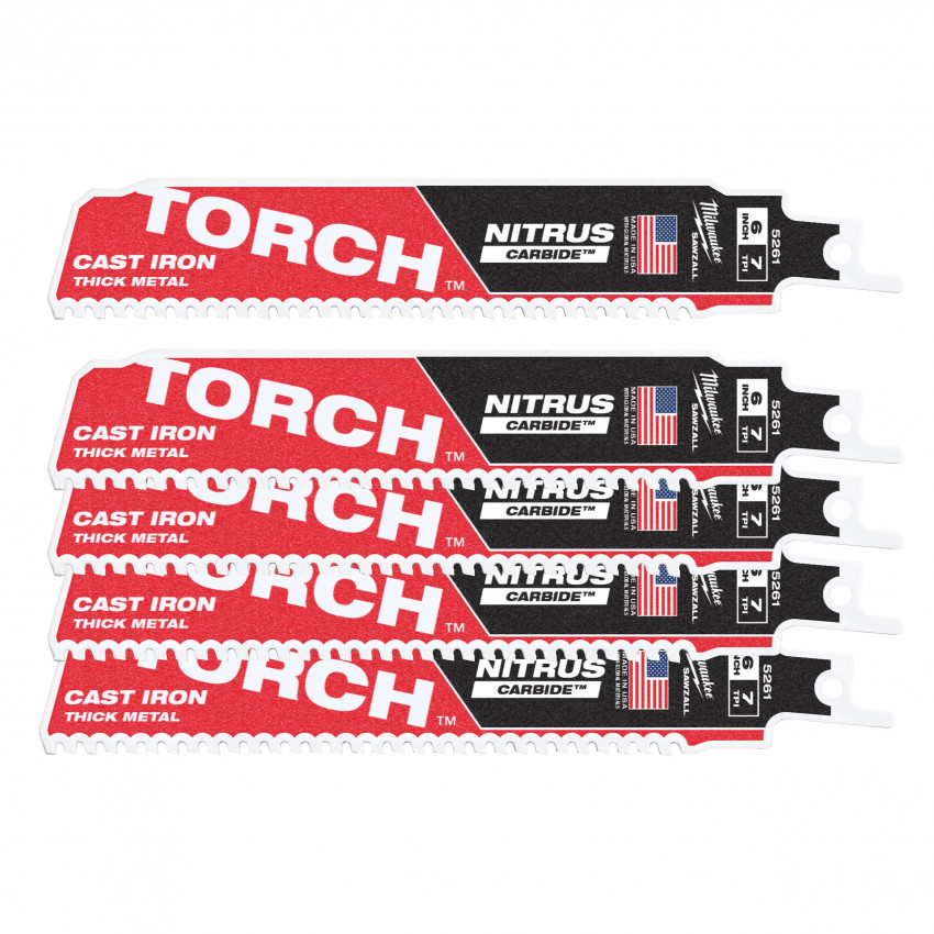 Полотно для шабельних пил TORCH CARBIDE NITRUS MILWAUKEE, 150х3,1мм, (5шт), (метал)-48475561