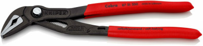 Високотехнологічні сантехнічні кліщі KNIPEX Cobra ES 87 51 250 SB (потоншені губки)-[articul]