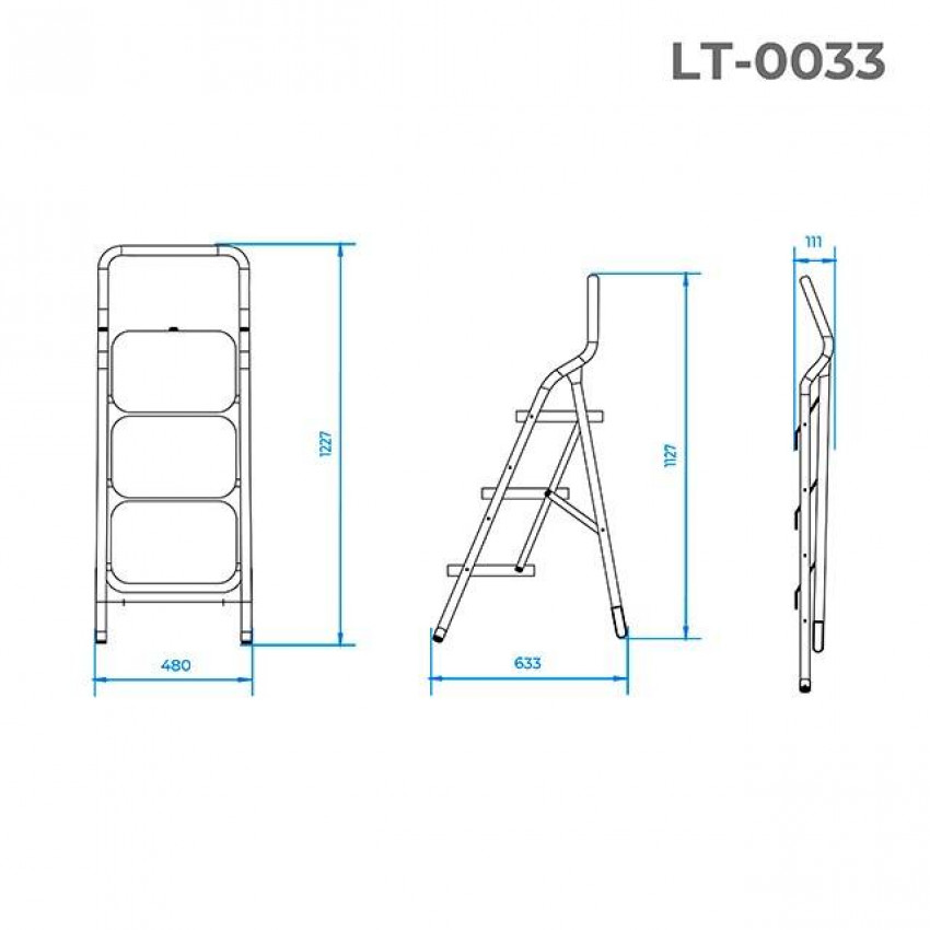 Стрем'янка 3 сход., висота 1,1 м INTERTOOL LT-0033-LT-0033