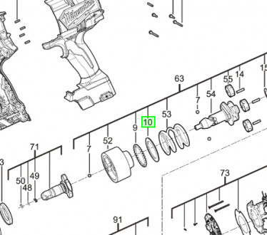 Шайба редуктора гайкокрута M18FHIWP12 MILWAUKEE-[articul]