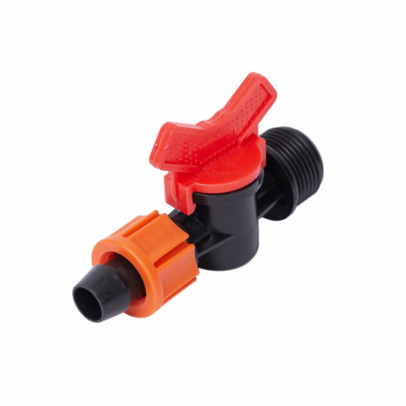 Кран для крапельної стрічки Ø16мм н/р 3/4" FLORA (5079644)-5079644
