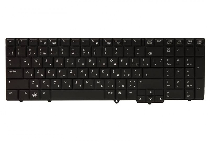 Клавіатура для ноутбука HP 6540B, 6545B, 6550B чорний, чорний кадр-KB310586