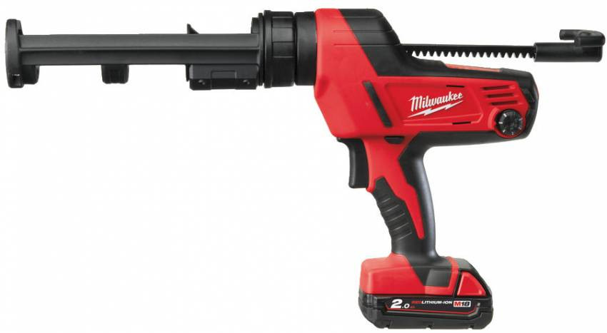 Пістолет для герметиків акумуляторний MILWAUKEE, C18 PCG/310C-201В, 310мл (зарядний пристрій, 1 акум.Х 2, сумка)-4933441310