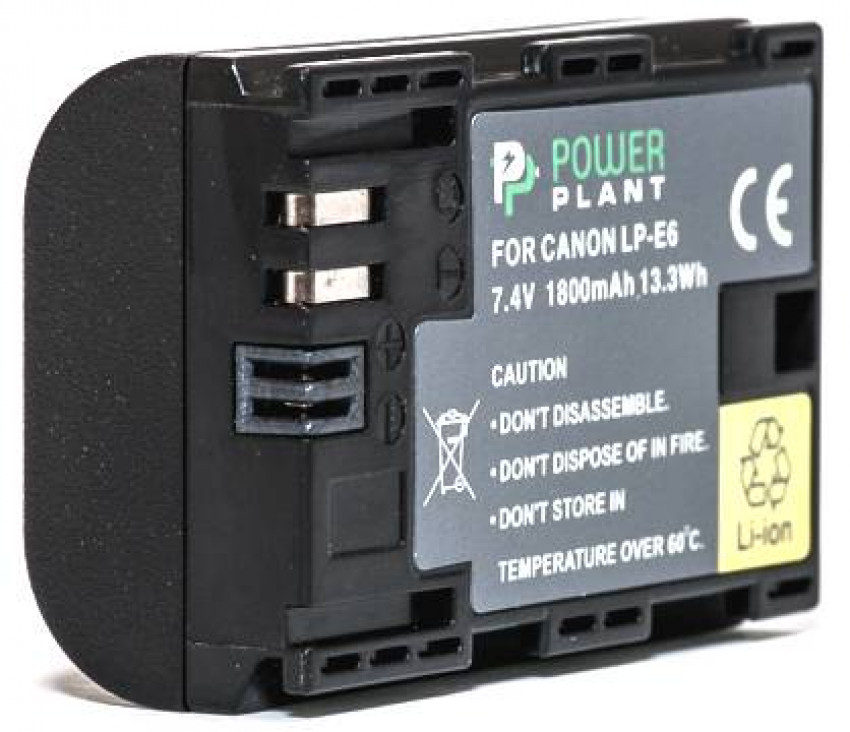 Акумулятор PowerPlant Canon LP-E6 Chip 1800mAh-DV00DV1243