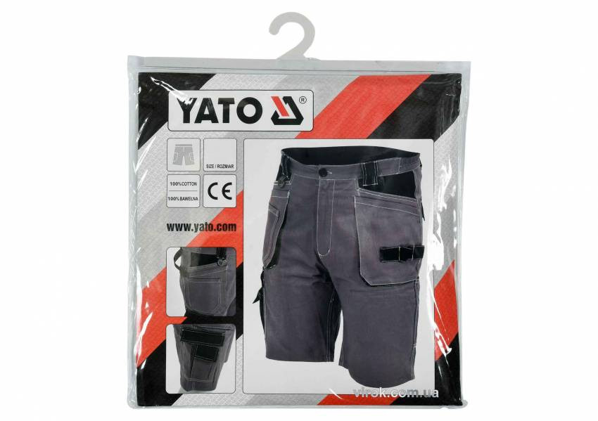 Шорти робітники YATO, розмір L; 100% бавовна-YT-80938