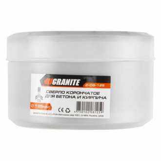 GRANITE Свердло корончате для бетону 125 мм 13 зубців GRANITE, Арт.: 2-08-125