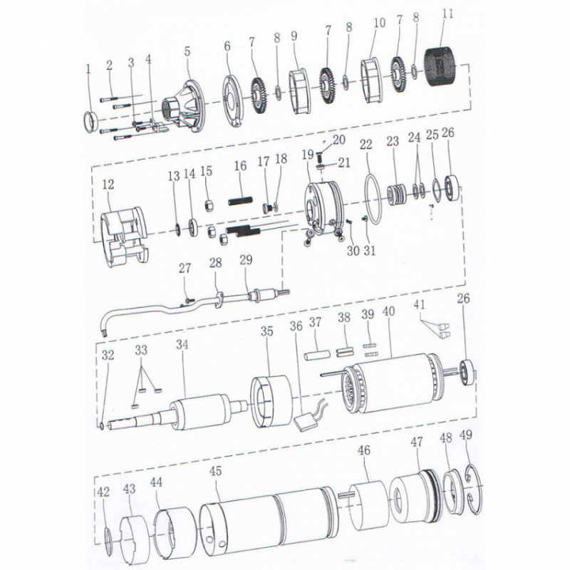 Насос вихровий свердловинний 0.75 кВт H 54(30)м Q 40(20)л/хв Ø75мм AQUATICA (DONGYIN) (777302)-777302