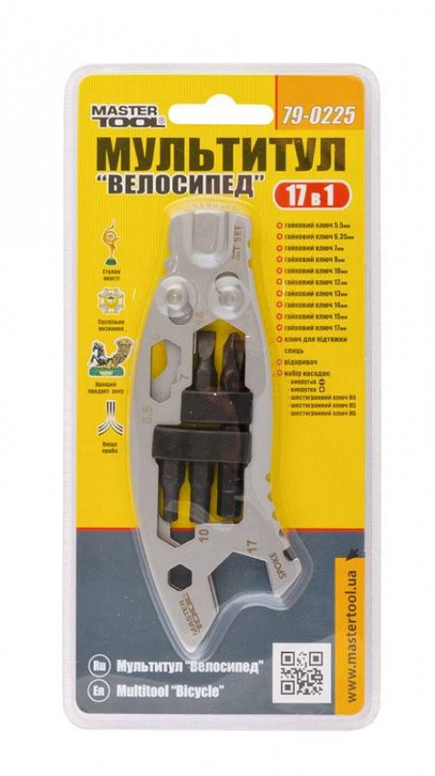 Мультитул MASTERTOOL "Велосипед" 17в1 79-0225-79-0225