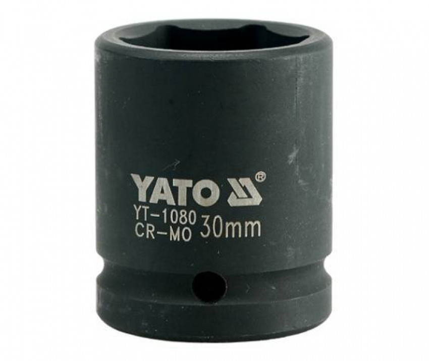 Головка торцева ударна YATO 6-гранна із квадр. 3/4", М=30 мм, л=53 мм [12/48]-YT-1080