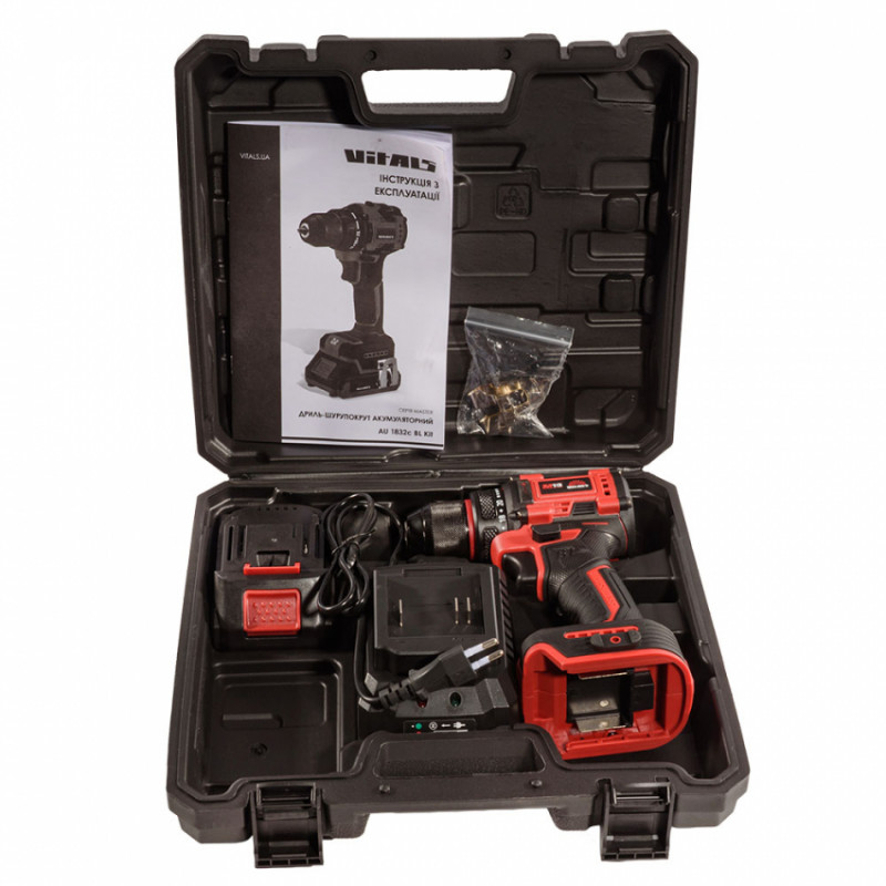Дриль-шуруповерт акумуляторний Vitals Master AU 1832c BL Kit-235330