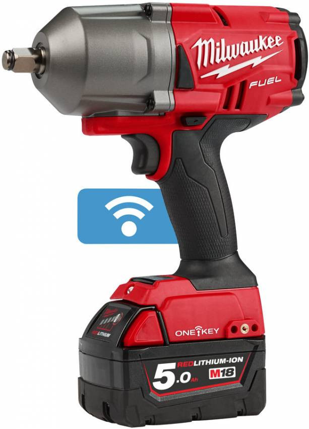 Гайковерт акумуляторний 1/2" MILWAUKEE, M18 ONEFHIWF12-502X, 1898Нм ( заряд.пр.,2 акум.X5Ач, HDкейс)-4933459727
