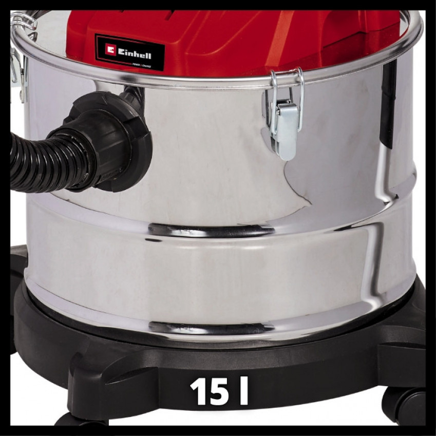 Пилосос для золи акумуляторний Einhell TE-AV 18/15 Li C - Solo (2351700) - ПОШКОДЖЕНЕ ПАКУВАННЯ!-