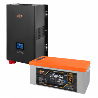 Комплект резервного живлення LogicPower 3600W + літієва (LiFePO4) батарея 7168Wh-[articul]