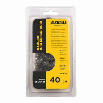 Ланцюг для бензопили 40см крок ланцюга 0.325 паз 1.3мм 64DL чизель SIGMA (5606481)