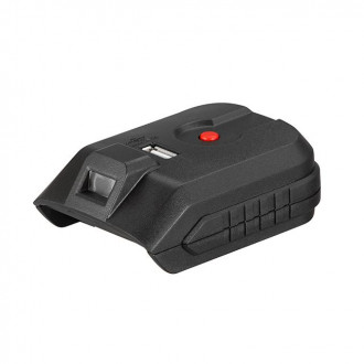 Адаптер для акумулятора Li-ion 20 В, USB 2A, LED ліхтар INTERTOOL WT-9300-[articul]
