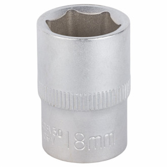Насадка шестигранна коротка 1/2&quot; 18мм CrV mid Sigma (6071181)-[articul]