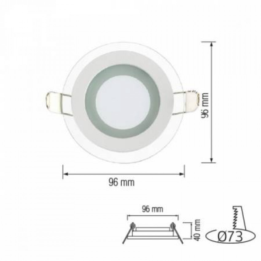 Світлодіодний світильник CLARA-6 6W 6400k-016-016-0006-010