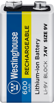 Акумулятор літій-іонний Westinghouse Li-ion  Крона 9V, 600mAh, 1шт-[articul]