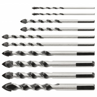 Набір універсальних свердел 10 шт. HOEGERT 3. 6. 8. 10. 12 (HT6D192)-[articul]
