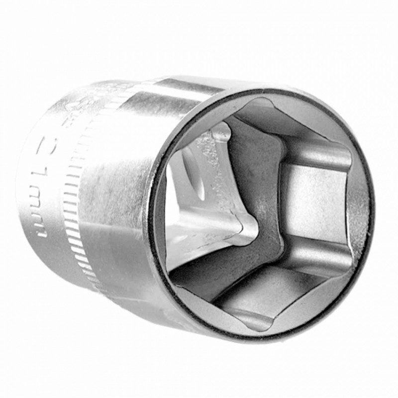 Насадка шестигранна коротка 1/2" 21мм CrV ULTRA (6070212)-6070212