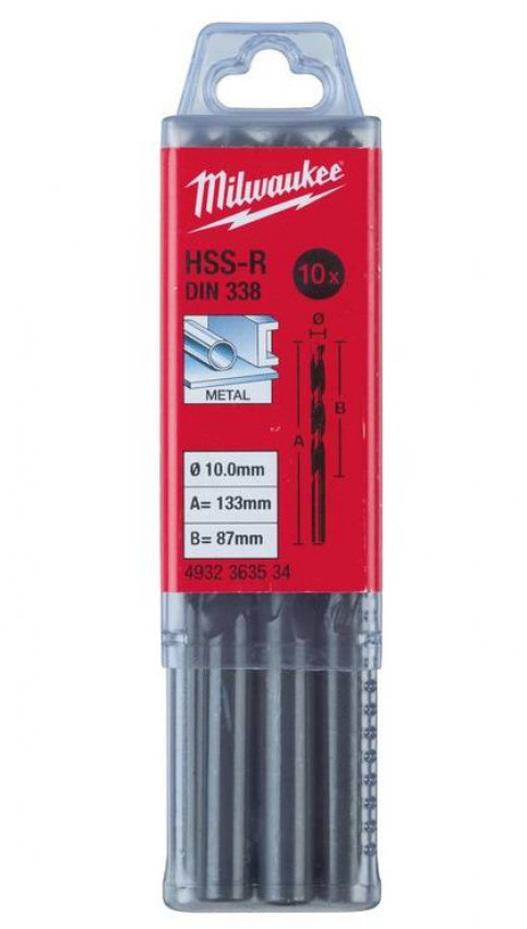 Свердло по металу HSS-R MILWAUKEE DIN338, Ø5,5мм, (10шт)-4932363489