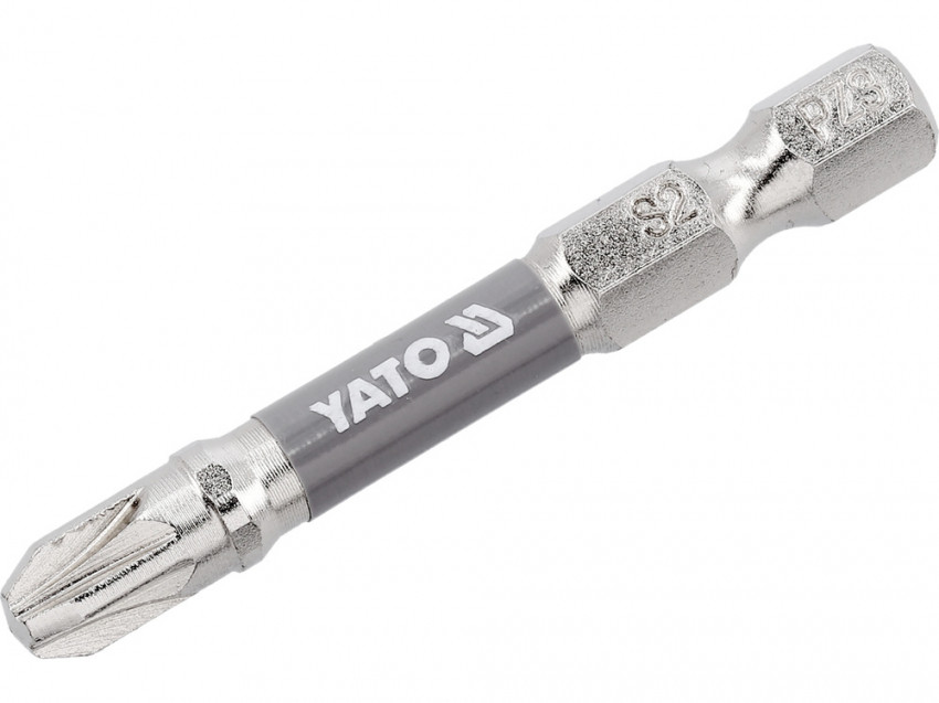 Насадка викруткова YATO; PZ3 х 50мм. шпиндель 6-гран- 1/4", покрита нікелем, 2шт.[10]-YT-78025