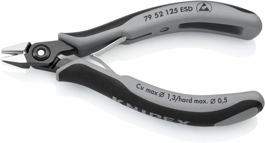 Прецизійні кусачки бокові для електроніки KNIPEX 79 52 125 ESD-79 52 125 ESD