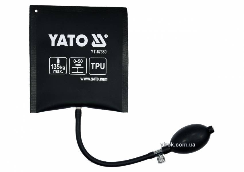 Подушка монтажна, надувна YATO для навантаження - 135 кг, висоти 2-50 мм, габарити - 150 х 160 мм-YT-67380