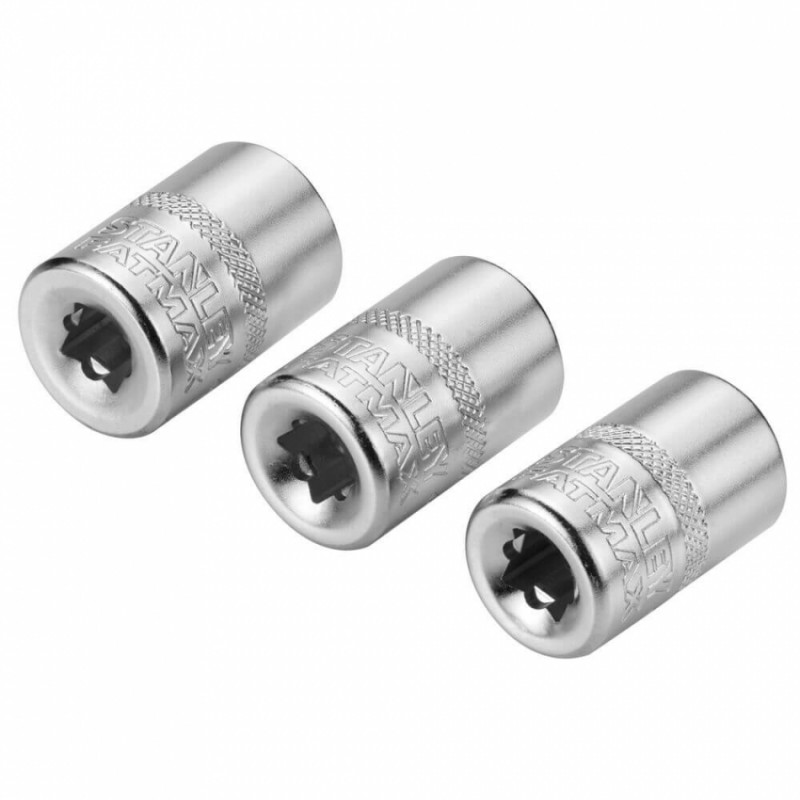 Набір торцевих головок 1/4 Maxi Drive, із шестигранним профілем, 3 шт: 11, 12, 13 мм. STANLEY FMMT17092-0-FMMT17092-0