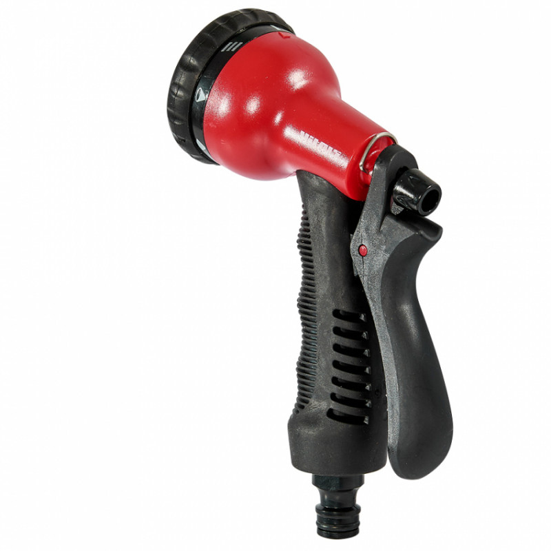 Пістолет-розпилювач 8-позиційний + адаптер з нарізкою 1/2″, 3/4″ та 2 конектори для шланга 1/2″ Vit-191512